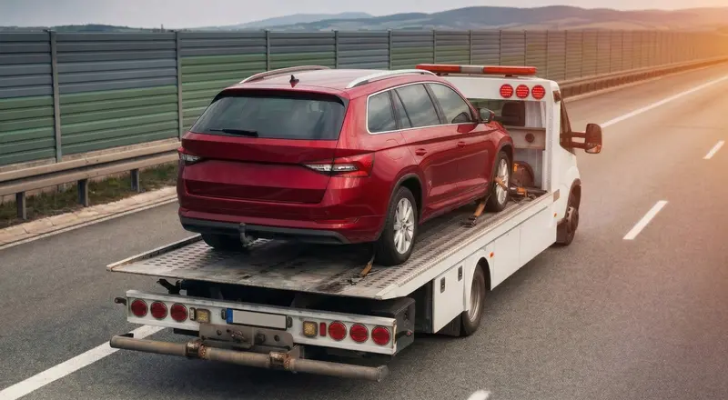 Guincho para carros em Angra dos Reis – carro sendo carregado em plataforma